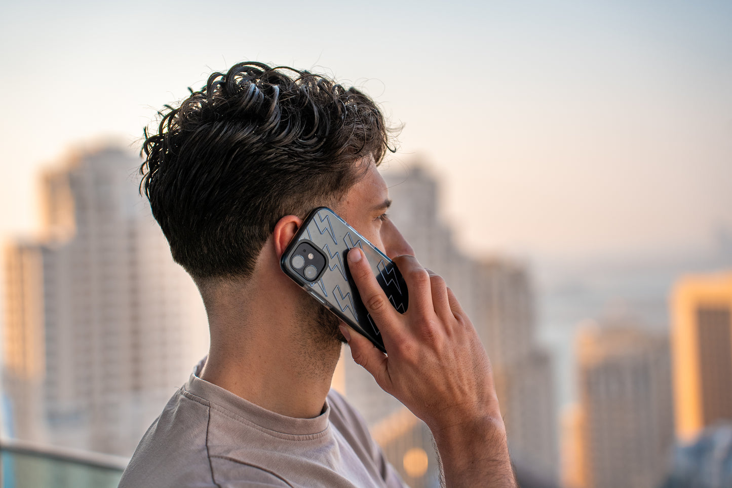 The Blue & White Lightning Case