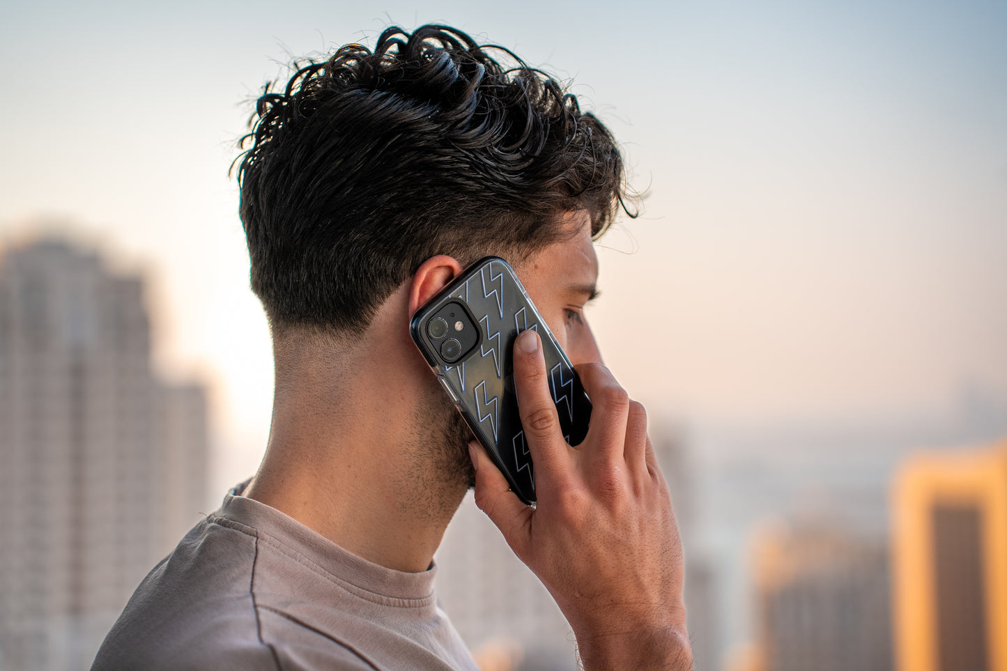 The Blue & White Lightning Case